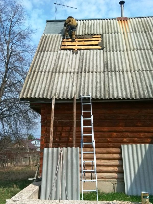 ремонт крыши в деревне